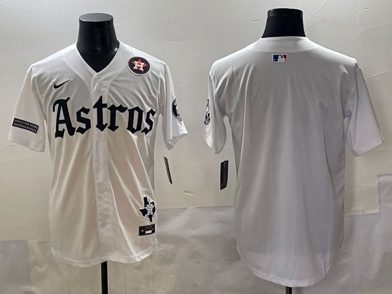 Men 2025 Houston Astros Blank White Five generations Joint Name Nike MLB Jersey style 5